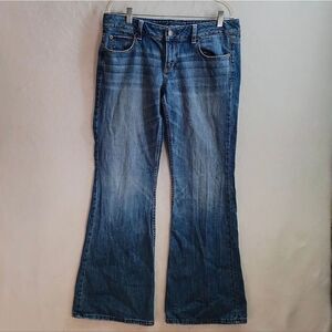 Women's American eagle AE Jeans mid rise size 10 regular hipster flare